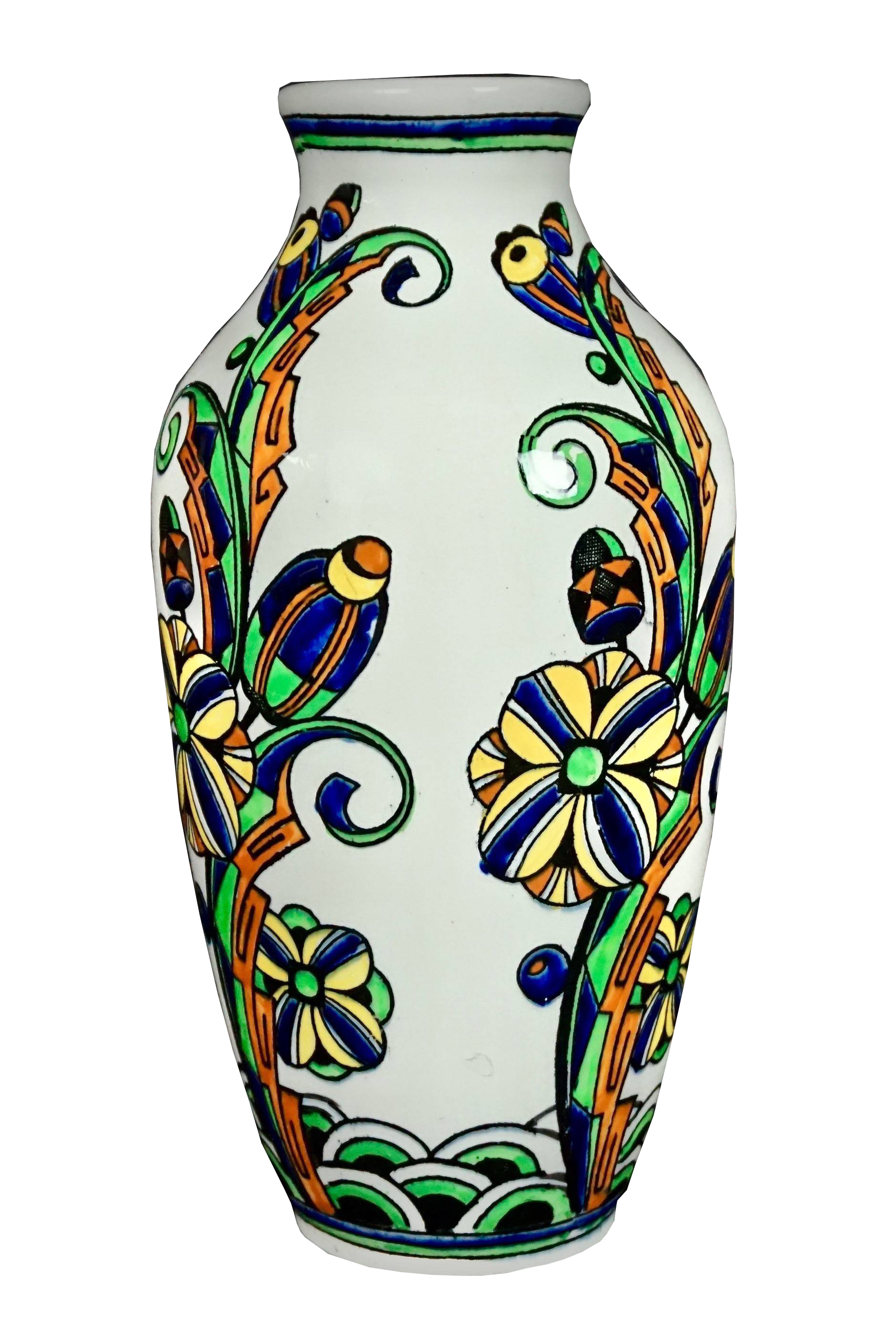 Monumental Charles Catteau Art Deco Vase BFK D1081 F782 | Modernism
